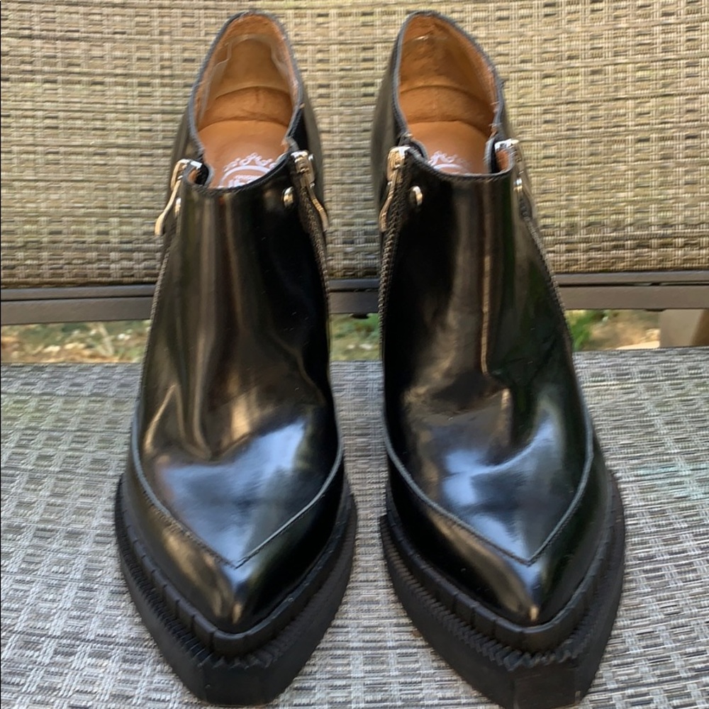 Jeffrey Campbell black leather booties